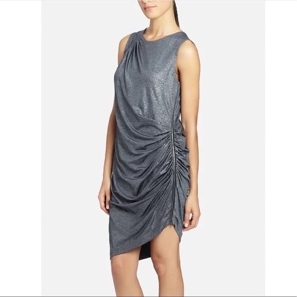 Cynthia STEFFE Rianna Side Zip Metallic Dress - Picture 1 of 10